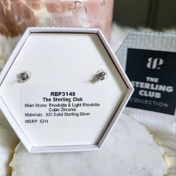 NWT Bomb Party 3148 Rhodolite Cubic Zirconia Sterling Silver Crawler Earrings - Picture 6 of 6